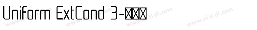 Uniform ExtCond 3字体转换